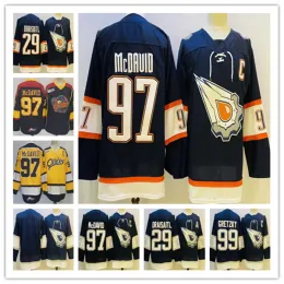 빈티지 Erie Otters College Connor Connor McDavid'oilers'Hockey Jersey Wayne Gretzky 2022-23 리버스 레트로 레온 드레이 아일 ryan nugent-hopkins jersys