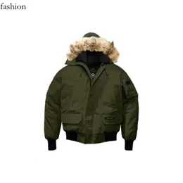 Kanada Winter Slim Fiting Mens and Womens dragkedja Plush Hat Down Jacket för kanadensisk gås 505