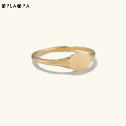 DPLAOPA Anello con sigillo in oro con argento sterling 925 da donna Gioielli di lusso definiti Vite Gioielleria raffinata Moda Gioielli da sposa rotondi 240119