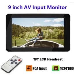 Inch TFT Color LCD HeadRest Monitors 1024x600 HD Input Radio AV Monitor för bakre kamerabil Audio Player No DVD