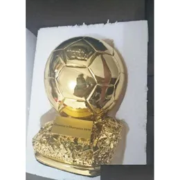 Andra festliga festförsörjningar Golden Ball Trophy Ballon D039 eller tryck Soccer Football Player Player Cup2839022 Drop Delivery Home Garden Fest DH9VT