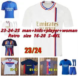 2023 2024 Maillot Fuß Fußballtrikots Retro Lyonnais CAQUERET TOLISSO JEFFINHO OL AOUAR TAGLIAFICO TOKO EKAMBI TOLISSO 23 24 Fans Spieler FußballtrikotsTRAORE SARR