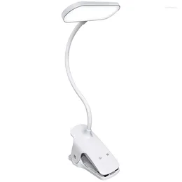 Lâmpadas de mesa Luz de leitura 36 LED Clip On para cabeceira de cama 25 Configurações Livro na lâmpada de mesa