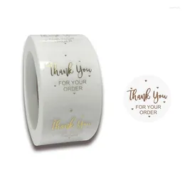 Gift Wrap 500pcs Thank You For Your Order Stickers Gold Foil Seal Labels Small Shop