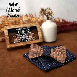 Забавный папа деревянный галстук-бабочка Worlds Greatest Farter Items подарки на день рождения День отца для мужчин муж DIY дизайн гравировка 240122
