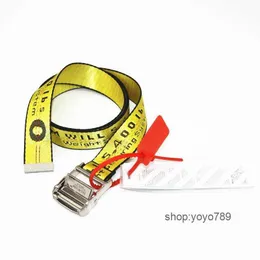 Pasy A1112 Stle Off Yellow White Belt Designer for Men Women Canvas Hurtowa talia nylonowa Radivable Casual Pass Long Boy Gym Fashion 5 Zvy7