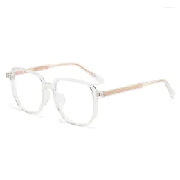 Тип оправы для солнцезащитных очков, персонализированные квадратные очки из чистого титана с защитой от синего света, оптические линзы, очки для чтения, мужские, женские очки высокого качества