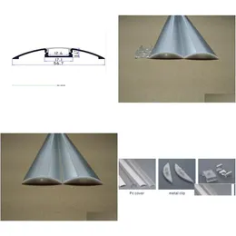 LED -Balkenlichter DHS/EMS 2M/PCS 30m/LOT -Kanal Aluminiumschlitzprofil für flexible Streifen mit wasserdichten ER -Endkappen Drop -Abgabe -Lig DHPDI