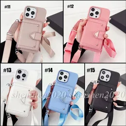 5 Styles Brand Fashion Chain Strap Phone Cases Women's Phone Case Back Cover för IP 15 14 13 12 11 Pro Max