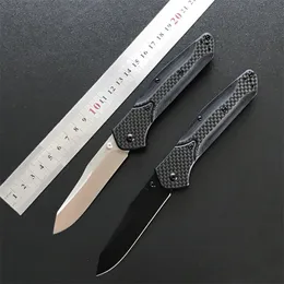 Utomhus 940 Fold Knife Carbon Fiber Handle 440C Blad BM Fiske och jakt Säkerhet Försvar Taktiska fickmilitära knivar