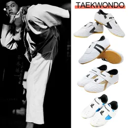 Breathable White Taekwondo Shoes Kung Fu Shoes Wushu Taichi Karate Martial Arts Wrestling Fighting Sneakers 240122