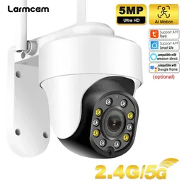 Tuya Outdoor Camera 5G WIFI Security Cam Alexa Google Home 4X Digital Zoom Dome CCTV Nadzór wideo SmartLife Onvif NVR