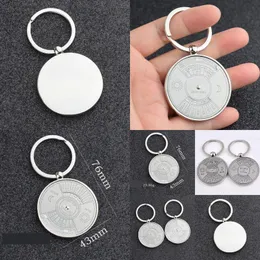 Keychains 끈은 금속 중국어 및 영어 캘린더 키 체인 펜던트 성격 창조적 인 커스텀 회사 로고 드롭 배달 OT1XM