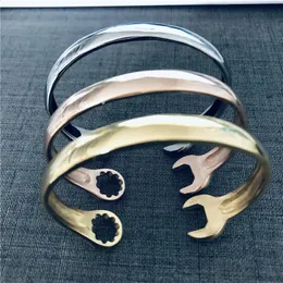 Skiftnyckel Biker Bangle 316L Rostfritt stål Cool Spann Armband för män 240130