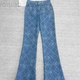 Jeans femininos designer xiaoxiangfeng 2023 novo outono e inverno duplo bolso camélia barril reto para mulheres com pernas longas finas uftb