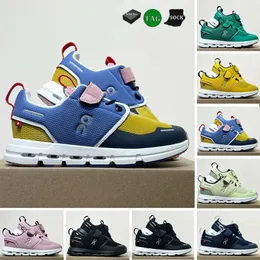 20211 Cloud Play Kids Running Shoes Designer Classics Black Midnight Blue Mustard Yellow Plante Green Marshmallow Pink Mint Green Babys Outdoor Sneakers 22-35
