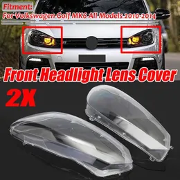 Belysningssystem 1 Vänster/höger bilens främre strålkastarslinsöverdrag för VW Golf 6 MK6 GTI R 2010-2014 Transparent lampskärms huvudlampskal