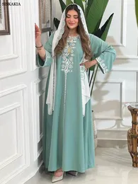 Ethnische Kleidung Türkische Kleider für Frauen 2024 Mode Jalabiyat besticktes Kleid Kaftan Marocain Robe Ramadan Türkei Kleid