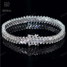 Pass Diamond Tester Baguette Moissanite Tennis Bracelet New Design Vvs Diamond 925 Silver Fine Tennis Link Chain Jewelry