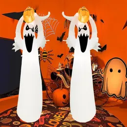 Costume decorativo di Halloween piccola zucca fantasma luminosa con fantasmi bianchi chiari albero gonfiabile decorazioni da giardino gonfiabili m299y