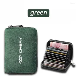 Auto Organizer Karte Brieftasche Leder Schützt Fall Münze Geldbörse Für Chery TIGGO 3 4 5 7 Pro Max X22 DR3 amulett Foren T11 A1 A3 A5 Zubehör