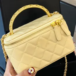 Makeup Bag Mini Bags Nice Vanity Womens Designer Handbag Wash Pouch Emed Handle Fashion High-end Chain Bagss Lady Purse with Box