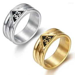 Cluster Rings Classic Masonic Ring rostfritt stål smycken mode 33 frimurercyklist Mens Wholesale MR0022