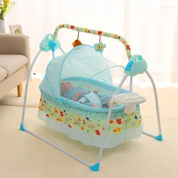 BTROLER PARÇALAR 2024 Bebek Elektrikli Bebek Yatağı Salıncak Beşik Sallanan Otomatik Sallanan Düz Tiper Anne Sandalye Hediye