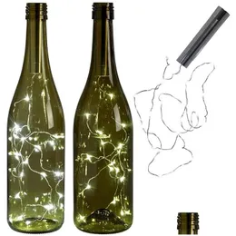 LED String Pil Gücü Sıcak Beyaz Şişe Işıkları Bistro Şarap Yıldızlı Bar Partisi Sevgililer İçin Cork şekil String Donat Teslimat Işık DHBSU