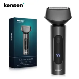 Kensen S15 Rasoio elettrico da uomo Professionale Regolabarba Rasoio da barba WetDry Rasatura 3D Lama galleggiante USB ricaricabile 240124