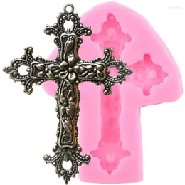 Baking Moulds Baroque Cross Silicone Molds Relief Cake Border DIY Cupcake Topper Fondant Decorating Tools Candy Chocolate Gumpaste