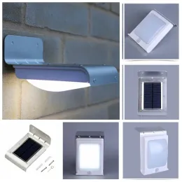 Solar Powered Wall Light Motion sensor 16 LEDs Cool White Outdoor led Lights Garden Lamp LL