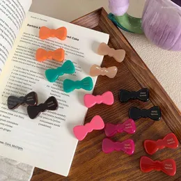 Hair Clips Vintage Fall Winter 4CM Cute Little Bow Duckbill Clip Simple Fashion Acetic Acid Bangs Accessories