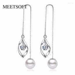 Orecchini a pennello Meeting Soft Chic 925 Sterling Silver Acqua Gocce