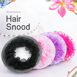 Acessórios de cabelo atacado meninas mulheres crotchet net bailarina preto rosa ballet dança patinação snoods hairnet bun capa