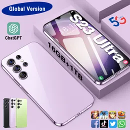Brand New S23 Ultra Android Smartphone 6.7 Inch HD Full Screen Face ID 16GB+1TB Mobile Phones Global Version 3G 4G 5G Cell Phone