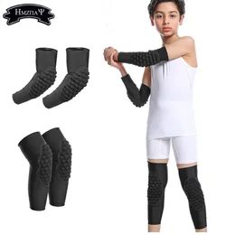 Children's EVA Elastic Anti-Collision Knee Pads Outdoor Sports Arm Guards Basketball Football Honeycomb Protective Gear 240124