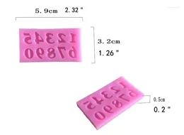 Moldes de cozimento número molde de silicone fondant ferramentas de decoração de bolo molde de cozinha de chocolate