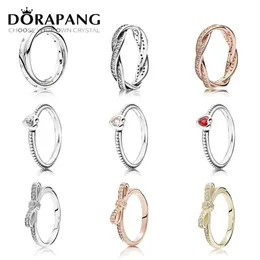 Dorapang 925 스털링 실버 14K 골드 컬러 반지를위한 패션 DIY 팬 링 공장 전체 224G의 로즈 골드 드롭.