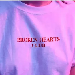 Women's T Shirts Sugarbaby Broken Hearts Club Funny Graphic Shirt Short Sleeve Fashion Women Cotton Casual Tops Drop Ship