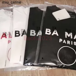 ディナーサマーポートファッションバルマンクラシックショートスリーブパリレタープリントTシャツメンズとレディースカップルルースメンズレディースTシャツ