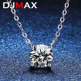 Necklaces DJMAX 13CT Lady's Diamond Clavicle Chain Top Quality Original S925 Sterling Silver Moissanite Pendant Necklace For Women 2023