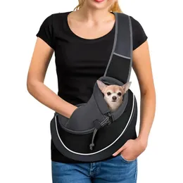 Сумка для переноски домашних животных, сумка-слинг, портативная удобная дышащая сумка через плечо со свободными руками для маленьких домашних животных, кошек, собак 240124