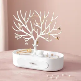 Charm Antlers Display Stand Tray With Drawer Earrings Necklace Ring Pendant Bracelet Jewelry Deer Tree Storage Racks Organizer Holder