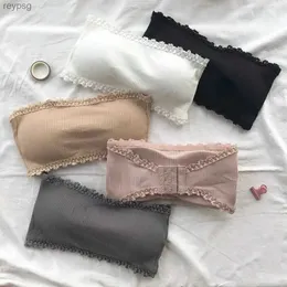 Sutiãs infantis luvas de dedo lingerie sem alças para mulheres tubo top roupa interior cor sólida sem costura bralette invisível sexy sutiãs de cor sólida top feminino yq240203