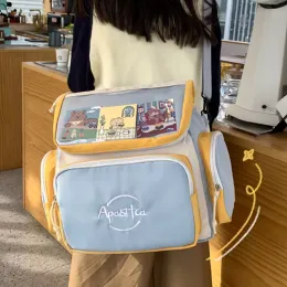 Kawaii Teenage Girl Canvas School Torebka Vintage Plecak Fashion 12 Konstelacje dla uczniów szkół hgh w Japonii w stylu Korea