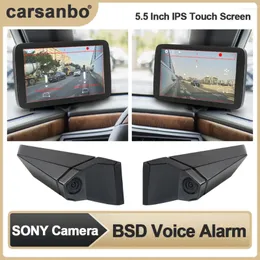 Monitor per auto da 5.5 pollici Digitale Vista laterale Specchio Camera Pro System Sony 1080P 60FPS Con DVR BSD Allarme vocale IPS Touch Screen