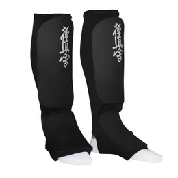 Защитные щитки для ног Киокушин каратэ ММА Киокушинкай Тхэквондо защита ног для спарринга ног белые черные тканевые накладки для детей 240124
