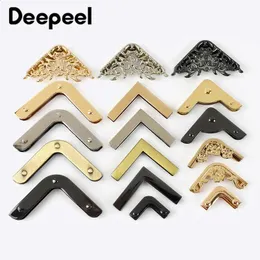 1020pcs Metal Bag Corner Handbags Strap Cover Clasp Protector Corners Decor End Clips DIY Edge Banding Hardware Accessories 240126