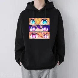 Hoodies femininos oshi no ko ai rubi e aqua feminino kawaii gráfico hoodie unisex anime manga roupas vintage pullovers moletom